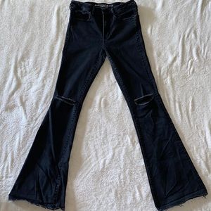 American Eagle Black Hi-Rise Slim Flare Jeans